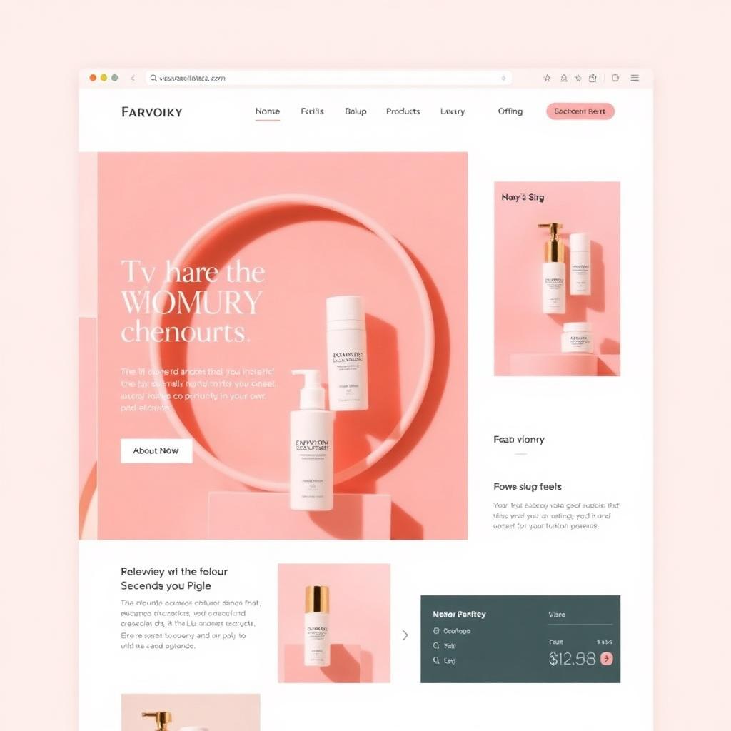 Bloom Beauty website design by Ruby Designer